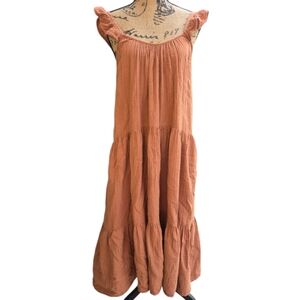 XiRENA Rumer Tiered Gauze Midi Dress Size S